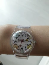 2020 nueva moda fresca pequeña y Simple lindo de los niños de dibujos animados Digital transparente correa de reloj de las chicas electrónica reloj de cuarzo