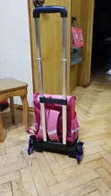 Varilla extensible de aleación de aluminio para niños, 2/6 ruedas, soporte para rollo, carrito para chico, mochila y Bolsa Escolar, bolsa de equipaje