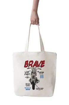 

Angemiel Bag Large Brave Live Fast Shopping Beach Tote Bag
