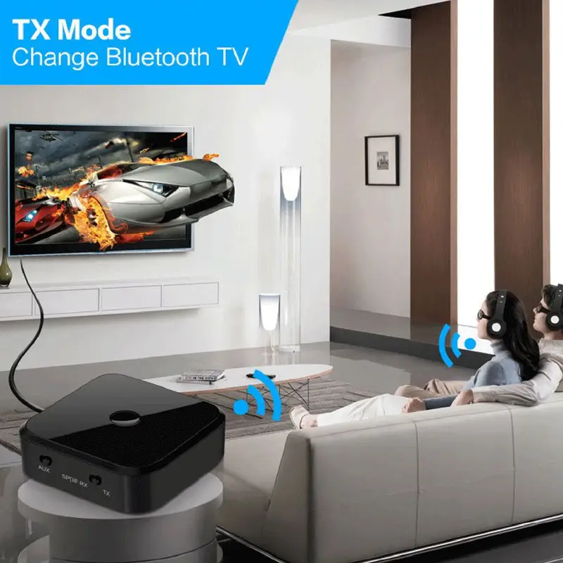 

2 In 1 Wireless Bluetooth Adapter Supports Optical Fiber/3.5mm AUX Interface Hi-Fi Stereo Receiver Transmitter For Audio TV PC