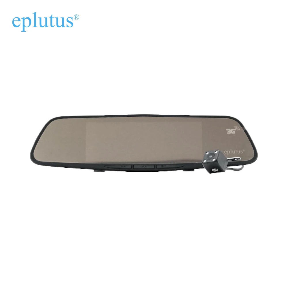 Черный Видеорегистратор и навигатор Eplutus D30 " две 2 камеры на базе Android с gps и Wi-Fi задней камерой - Название цвета: Черный