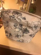 Mini forro de borde Floral clásico, bolsillo con cremallera interior de impresión colorida para bolsa O bolsa, inserto de Obag con revestimiento interior impermeable