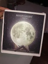 USB Rechargeable Moon-Lamp Night-Light Lunar Custom Tap/remote-Switch 3d-Printing Photo/text