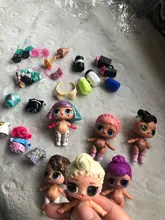 6 muñecas + 6 prendas + 6 zapatos + 6 botellas + 6 accesorios conjuntos aleatorios L.O.L. ¡Sorpresa! Muñeca LOL de 8cm, juguete para regalo
