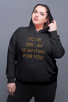 

Angemiel Wear Your Dream Is Wating For You Black Women Hooded Sweatshirt