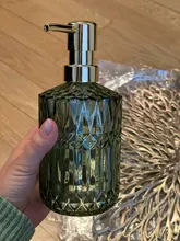 Dispensador de jabón Manual de gran calidad, contenedores de botellas de desinfectante de manos de vidrio transparente, prensa de botellas vacías para baño, 400ML, # GH