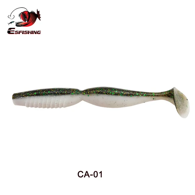 KESFISHING Fishing Lures artificial Soft Silicone Bait Spiner Shad 4,5 inchs the Best Bass Bait Add Fish Smell free shipping CA01