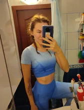 Fitness Sportswear Clothing Gym Leggings Workout-Set Seamless Women Gym 2piece 