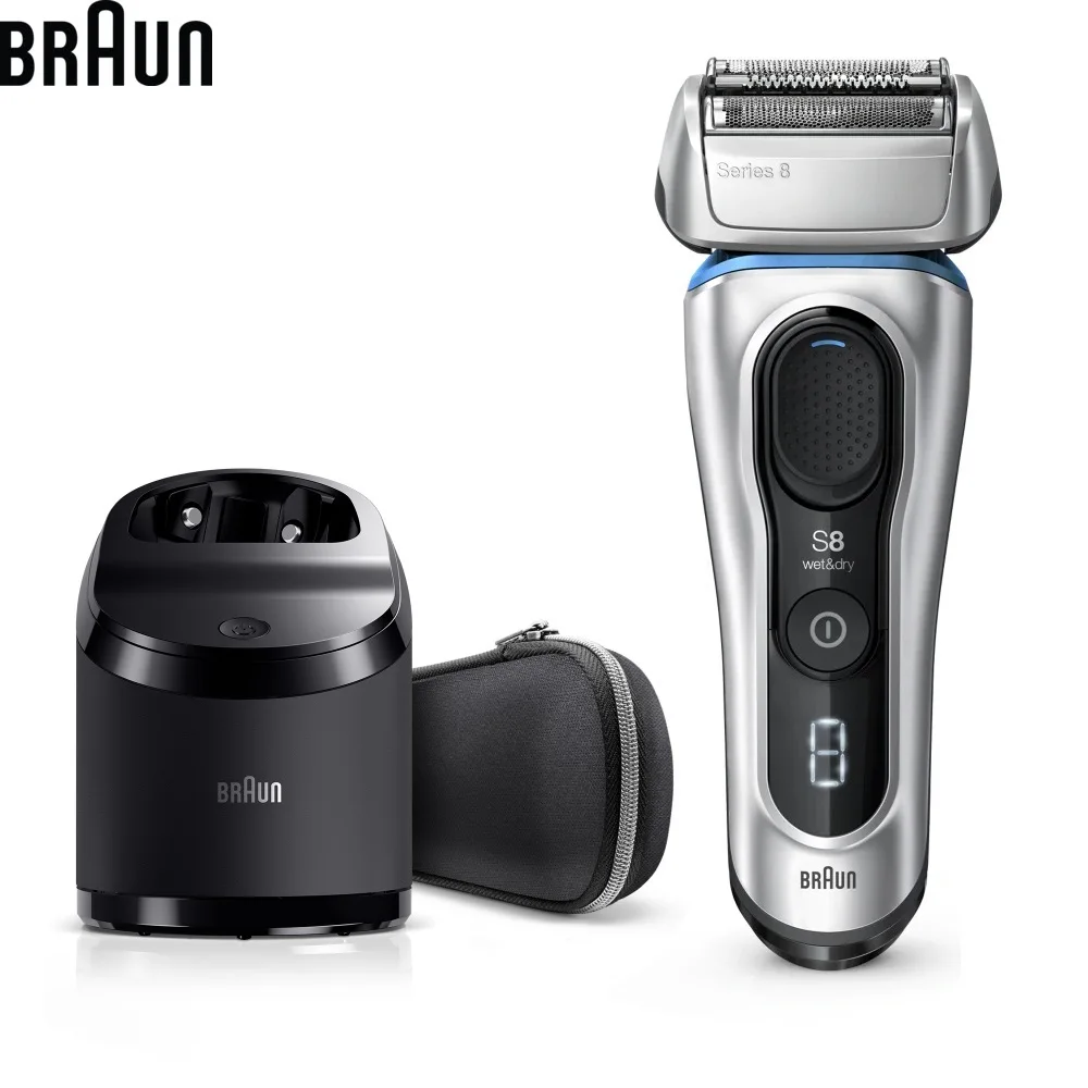 Электробритва Braun Series 8 8390cc со станцией Clean&Charge и тканевым футляром 8390 cc