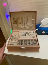 Joyero de cuero de alta capacidad para mujer, organizador de joyas de viaje, multifunción, collar, pendientes, caja de almacenamiento de anillo, regalos para mujer