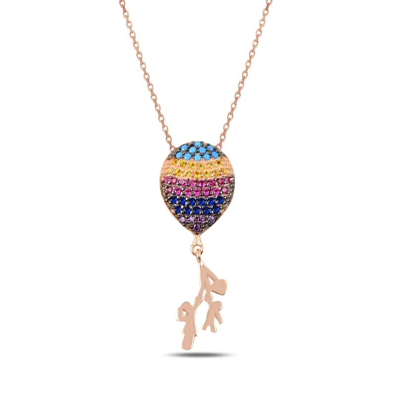 

Armagano Zircon Balloon Holding Child Necklace