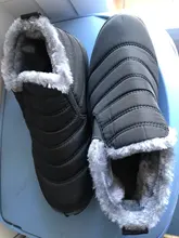 Hombres botas ligero zapatos de invierno para hombres botas nieve calzado de invierno de talla grande 47 Slip On Unisex tobillo botas de invierno