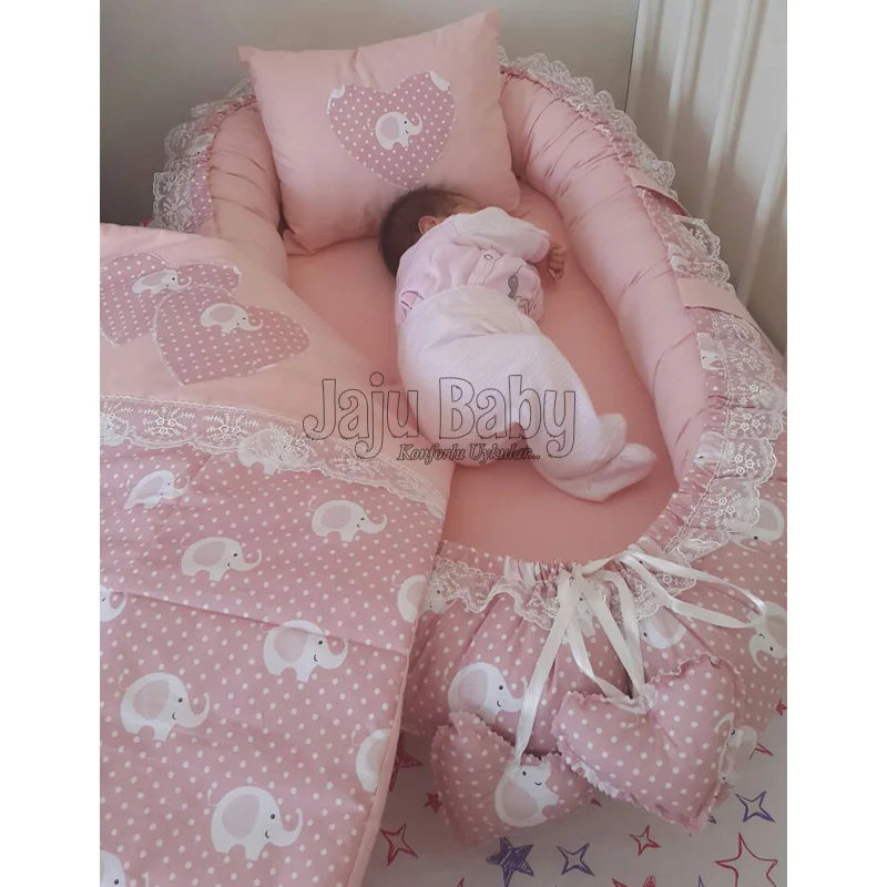 Роскошное ортопедическое детское постельное белье Jaju Baby со слоном комплект из 3