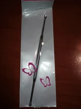 1PC de doble espiral de acero inoxidable oído a cuchara Extracción de cera de los oídos limpiador herramienta de oreja, Multi-función y portátil.