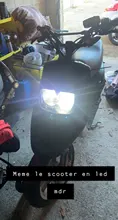 1 Uds BA20D bombilla del faro H6 LED LUZ DE Vespa Hi-Lo haz de luz bombilla de la lámpara de la motocicleta luces auxiliares Led faro 6500K 12V