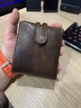 CONTACTS casuales de los hombres, carteras de cuero de Caballo Loco corto cerrojo monedero Cartera de diseño de cuero de vaca embrague carteras hombre autoteiras