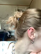 Simple creativo piercing oreja esposas Punk de acero inoxidable de Color oro y plata pendientes de Clip pendientes largos aretes pendientes mujeres hombres pendientes Hip Hop Brincos