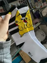 Anime Pokemon Pikachu figura calcetines de algodón Pokemon Squirtle Charmander Bulbasaur Anime Cosplay de las mujeres de los hombres calcetines para regalo de Navidad