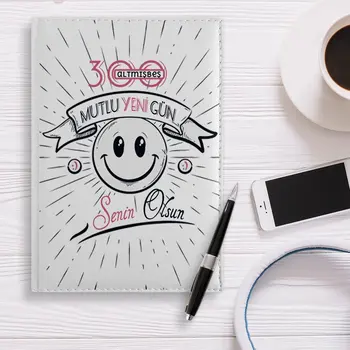 

Personalized 365 Happy New Day Design 2020 White Leather Organizer-3