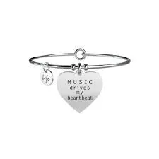

KIDULT-316L STAINLESS STEEL AND CRYSTAL WITH HEART PENDANT WITH WRITTEN "MUSIC DRIVES ....."-COD 731094 FREE SHIPPING TIME