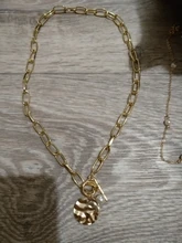 Necklace Jewelry Coin-Chain Bead-Choker Multilayer Pendant Punk Pearl 17KM Party Gold-Color