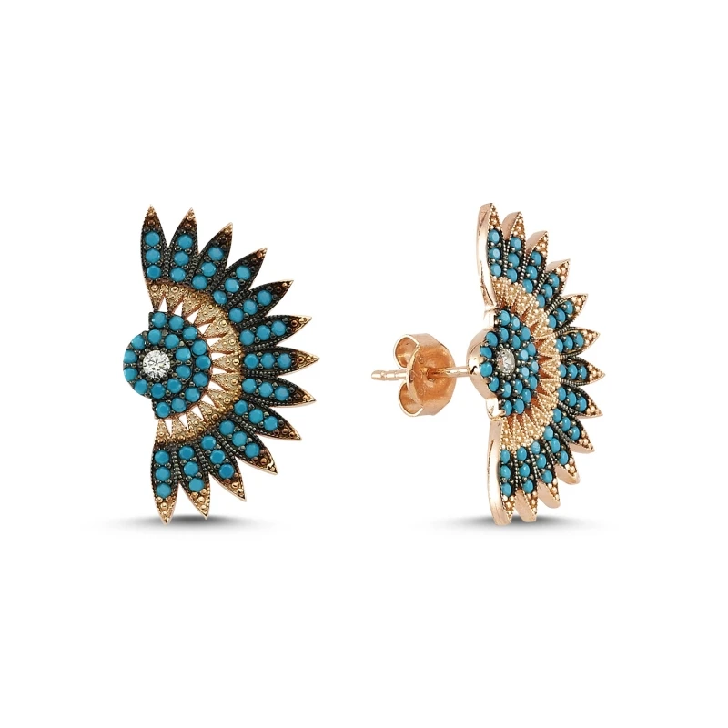 

Armagano nano Zirconia stone Fan Earrings