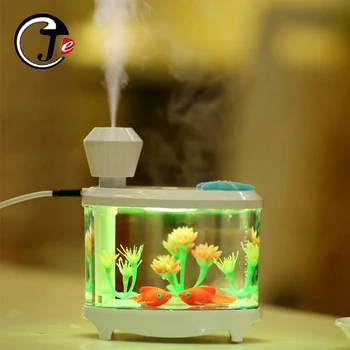 

460ML Mist Maker Air Humidifier Air Freshener for Home Car Essential Oils for Aromatherapy Diffusers USB Humidificador with Lamp