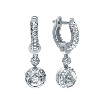

Silver earrings with cubic zirconia sunlight sample 925