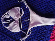 GNIM-Bikini brasileño de dos piezas para mujer, de dos piezas con espalda descubierta traje de baño, estilo triangular, ropa de playa, 2020
