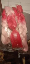Feilimei-extensiones de cabello trenzado con degradado, trenzas sintéticas Jumbo resistentes al calor, 100g/Ud, 24 pulgadas, verde/gris/morado/azul/negro