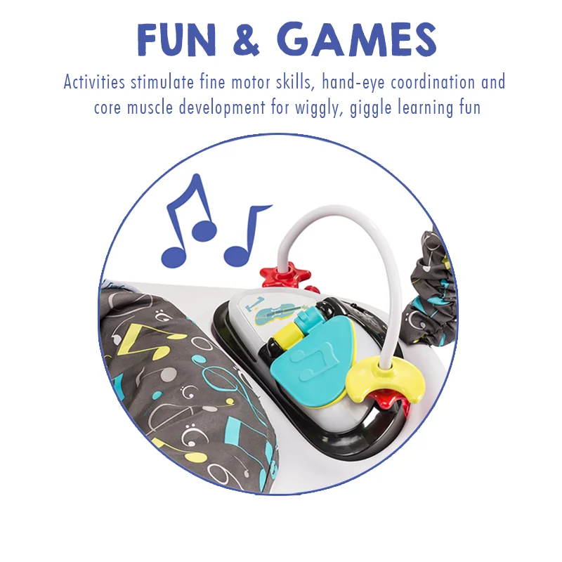  Exersaucer by evenflo Jam Session Jump & Learn Stationary Jumper Baby Toy