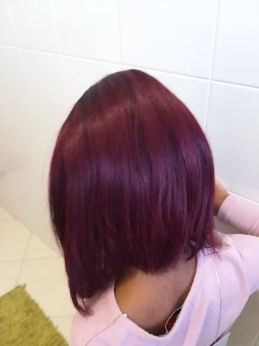 Peruvian Short Straight Human Hair Bob Cut With Bangs photo review