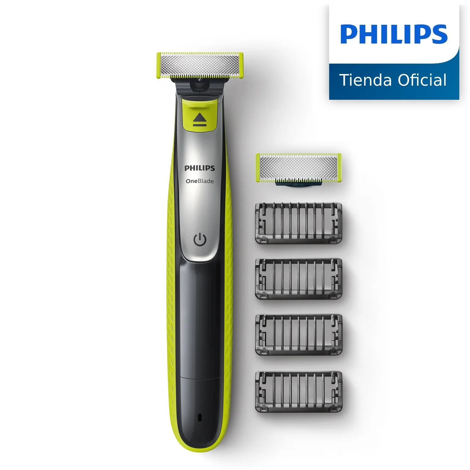 Philips OneBlade QP2530/30, Recortador de Barba con 4 Peines de 1,2,3,4,5 mm, Cuchilla Adicional, Recorta, Perfila y Afeita