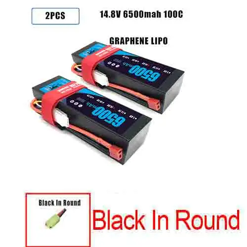DXF Lipo аккумулятор 2s 4S HardCase 7,4 V 14,8 V 6500mAh 8000mah 60C 110C 100C 200C AKKU для 1:8 1:10 RC автомобиль E Багги Truggy грузовик - Цвет: 2PCS4S6500HARDBLACK