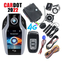 

Cardot Passive Keyless Entry Push Start Stop LCD Open Trunk Remote Starter Engine Car Alarm
