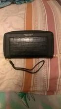 Unishow-cartera con patrón de cocodrilo para mujer, billetera larga de piel sintética para teléfono, monedero