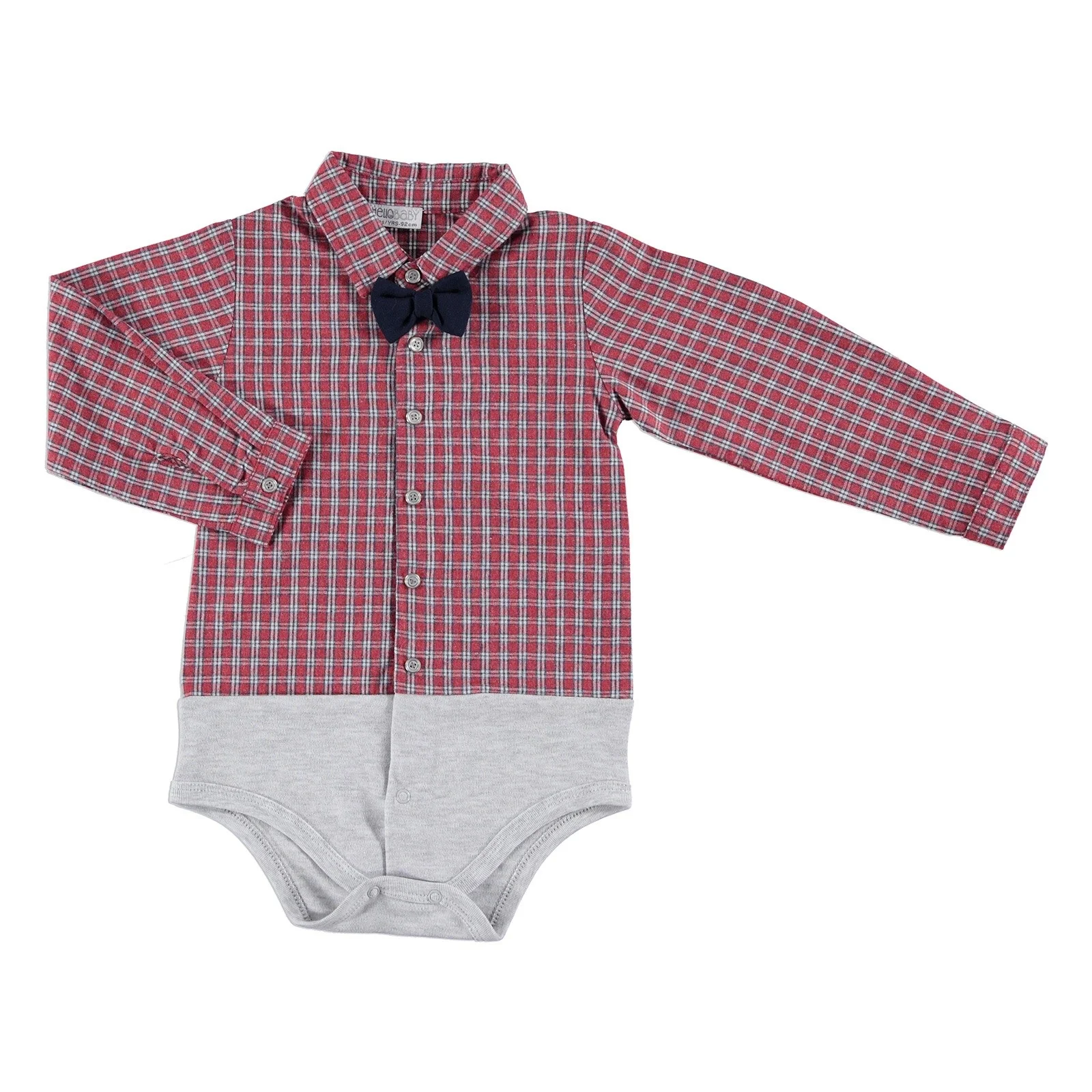 Ebebek HelloBaby/зимняя рубашка с изображением таксиста, плюшевого медведя, Детская текстурная рубашка, боди