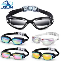 JSJM New Professional Adult Anti-fog UV Protection Lens Men Women Swimming Goggles Waterproof Adjustable Silicone Swim Glasses 1