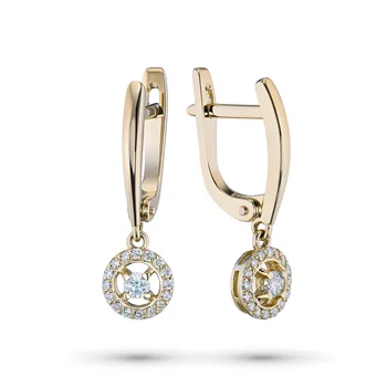

Earrings in yellow gold with diamonds