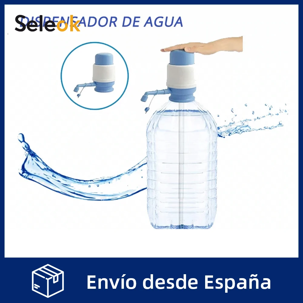 Jarras, filtros y cartuchos Dispensadores de agua fría y Dosificador Manual para Garrafas Blanco y Azul Compatible para Botellas de 2,4,6,8,10 y 12L Barriles con Adaptador de y 4,8 cm