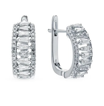 

Gold earrings with diamonds sunlight sample 585