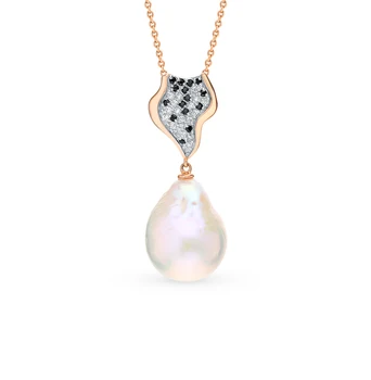

Gold pendant with cubic zirconia and pearls sunlight sample 585