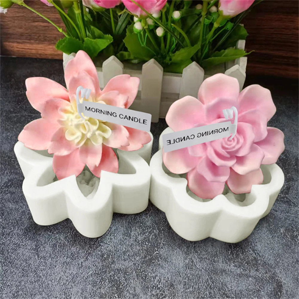 

Peony Flower Rose Silicone Moule Bougie Wax Candle Mold Handmade DIY Soap Aroma Plaster Mould Silicona Velas Molde Home Decor