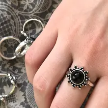 Tocona, conjunto de anillos con corona tallada, corazón rosa, flor de Elefante dorado antigua Bohemia, anillo para dedo nudillo Midi, joyería para mujer