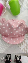 Sombrero de sol con orejas para niños, gorra de béisbol con estampado de lunares para bebé, niño y niña, gorra de béisbol con orejas para fotografía de carretera, primavera y verano