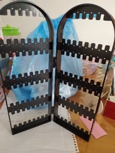 120/180/240/360 agujeros de plástico claro pendientes estante plegable pendiente de la pantalla de pantalla titular caja de almacenamiento