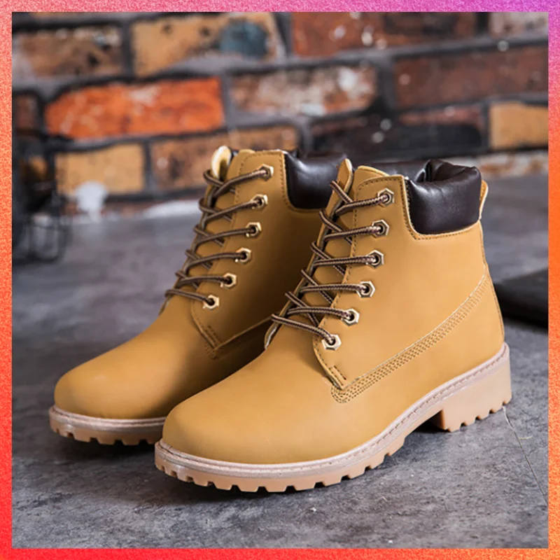 

2023 Big Size 46 Classic Martin Boots Women Warm Winter Ankle Bootie Cowboy Outdoor Work Safety Shoe Motocycle Tactical Boot