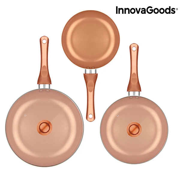 Набор сковородок с медным эффектом InnovaGoods(5 шт