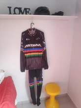 ASTANA-Ropa negra de ciclismo para hombre, camisetas de secado rápido, pantalones cortos para bicicleta de equipo, 9Dgel, para verano, 2020