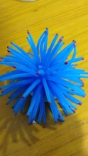 Medusa Artificial brillante, Coral con ventosa para acuario, planta de Coral Artificial, paisaje submarino, accesorios para pecera